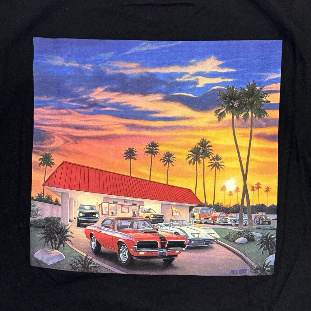 In-N-Out Burger Arizona Men’s Medium Short Sleeve Black T-Shirt Car Classic